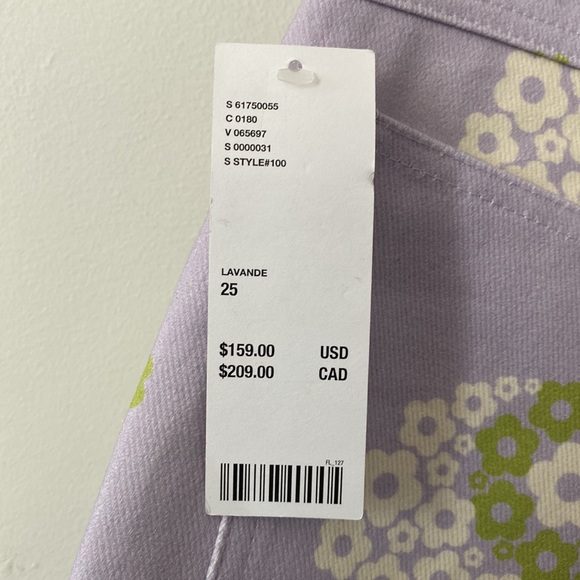 LISA SAYS GAH Uo Exclusive Printed Robyn Jean In Lavender Retro ^0's - Picture 5 of 7